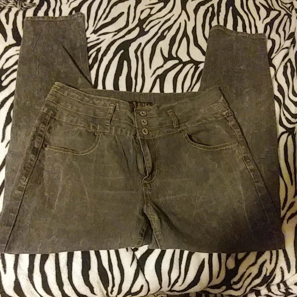 Be-Girl Stonewashed dark gray skinny jeans